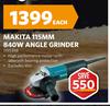 Makita 115mm 840W Angle Grinder 1195398