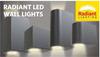 Radiant LED Wall Lights Round Black 2 x 7W 1436550