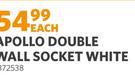Apollo Double Wall Socket White