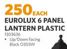 Eurolux 6 Panel Lantern Plastic 1303636