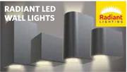 Radiant LED Wall Lights Round Black 2 x 7W 1436550