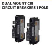 Dual Mount CBI Circuit Breakers 1 Pole 30A 3KA Breaker 1301772