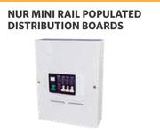 Nur Mini Rail Populated Distribution Boards 16 Way Populated Flush 1287170