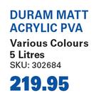 Duram Matt Acrylic PVA-5Ltr