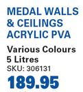 Medal Walls & Ceilings Acrylic PVA-5Ltr