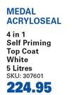 Medal Acryseal 4 In 1 Self Priming Top Coat (White)-5Ltr
