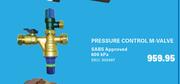 Pressure Control M-Valve 600 Kpa