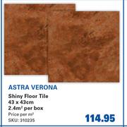 Astra Verona Shiny Floor tile 43 x 43cm-Per Sqm
