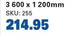 Nutec Ceiling Board 4.0mm-3600 x 1200mm Per Board 