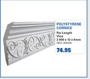Polystyrene Cornice (Vine)-2000 x 12 x 6mm Per Length