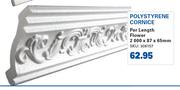 Polystyrene Cornice (Flower)-2000 x 87 x 65mm Per Length