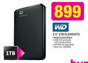 WD 2.5" 1TB Elements WDBUZG0010BBK