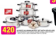 Hart 10 Piece Aluminium Pot Set With Solid Lids-Per Set