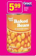 Great Value Baked Beans-410g