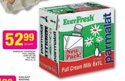 Parmalat Everfresh Full Cream, Low Fat or Fat Free Milk-6 x 1Ltr Per Pack