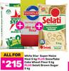 White Star Super Maize Meal 5kg + Snowflake Cake Wheat Flour 5kg + Selati Brown Sugar 5kg-For All