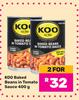 Koo Baked Beans In Tomato Sauce-For 2 x 400g