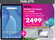 ONN PM116T LTE Tablet Plus Free Screen Protection Film,Tablet Cover,Stylus Pen