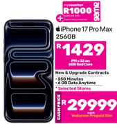 Apple iPhone 17 Pro Max 256GB Smartphone-On 6GB Red Core