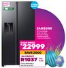 Samsung 617L AI Black Side By Side Freezer/Fridge RS70F65K2FFA 850028159