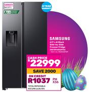 Samsung 617L AI Black Side By Side Freezer/Fridge RS70F65K2FFA 850028159