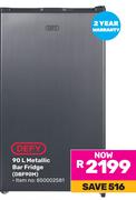 Defy 90L Metallic Bar Fridge DBF90M 850002581