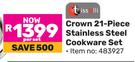 Tissolli Crown 21 Piece Stainless Steel Cookware Set 483927