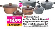 Bennett Read 6 Piece Slate & Stone Or Copper & Rock Forged Non Stick Cookware Set 850014961/801317