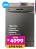 Hisense 13 Place Dishwasher H13DETG 829195