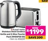 Russell Hobbs Stainless Steel Cordless Kettle & 2 Slice Toaster Pack RHSSP30 SS 836049