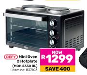 Defy Mini Oven 2 Hotplate MOH 2330 BL 837103