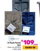 Mainstays 3 Pack Towel Set 827514/451/452