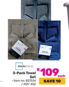 Mainstays 3 Pack Towel Set 827514/451/452