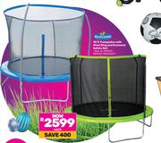 Bounceking 10 Ft Trampoline With Steel Ring & Enclosed Safety Net 819237/809345/850022371