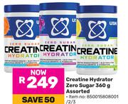 USN Creatine Hydrator Zero Sugar Assorted 850018808001/2/3-360g