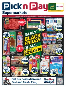 Pick n Pay Eastern Cape : Early Black Friday Specials (14 November - 16 November 2025)
