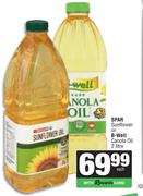 Spar Sunflower Or B-Well Canola Oil-2Ltr Each