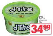 D'Lite 37% Fat Spread Tub-1Kg