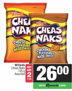 Willards Cheas Naks Assorted-For 2 x 135g