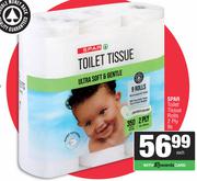 Spar Toilet Tissue Rolls 2 Ply-9s Pack