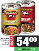 Bull Brand Curry Mince Assorted-For Any 2 x 400g