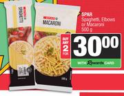 Spar Spaghetti, Elbows Or Macaroni-For 2 x 500g