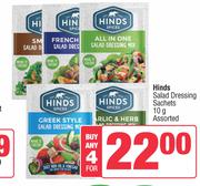 Hinds Salad Dressing Sachets Assorted-For 4 x 10g