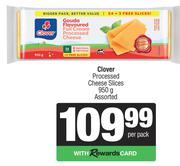 Clover Processed Cheese Slices Assorted-950g Per Pack