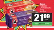 Bakers Red Label Cream Biscuits-200g Each