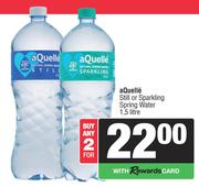 aQuelle Still Or Sparking Spring Water Assorted-For Any 2 x 1.5Ltr