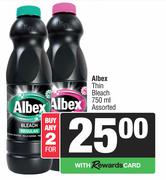 Albex Thin Bleach Assorted-For Any 2 x 750ml