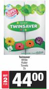 Twinsaver White Roller Towels-For 2 x 2s Pack