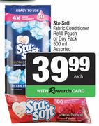 Sta-Soft Fabric Conditioner Refill Pouch Or Day Pack Assorted-500ml Each