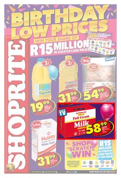 Shoprite Eastern Cape : Birthday Low Prices (23 July - 12 Aug 2018), page 1